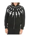 Neil Barrett Slim Fit Neoprene Hoodie In Black