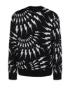 Neil Barrett Thunderbolt-print Cotton Sweatshirt In Black