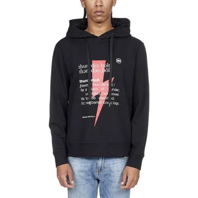 Neil Barrett Thunderbolt-print Hoodie In Black