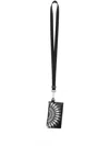 Neil Barrett Thunderbolt-print Leather Card Holder In Black