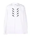 Neil Barrett Thunderbolt-print Shirt In White