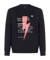Neil Barrett Black Cotton Blend Logo Sweatshirt In Black