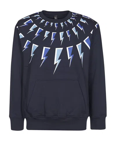 Neil Barrett Thunderbolt-print Sweatshirt In Black