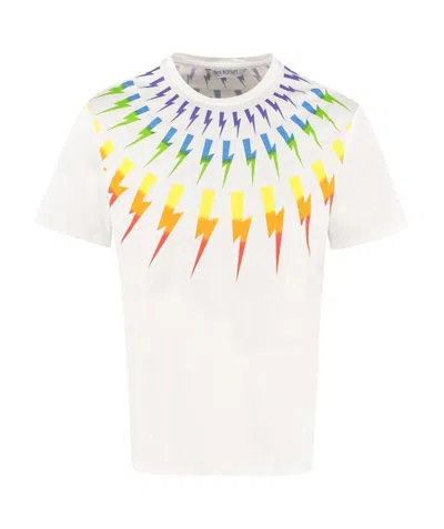 Neil Barrett Thunderbolt-print T-shirt In White