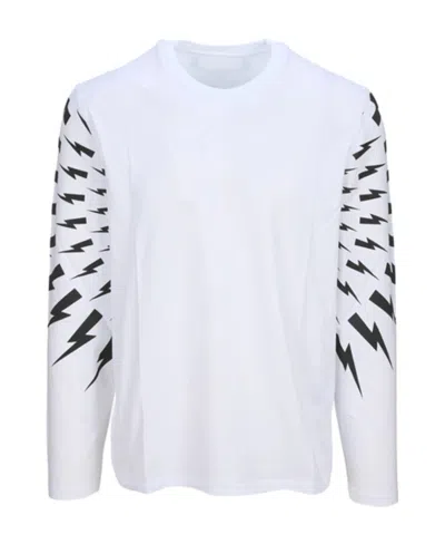 Neil Barrett Thunderbolt-print T-shirt In White