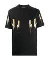 Neil Barrett Thunderbolt Printed T-shirt In Black