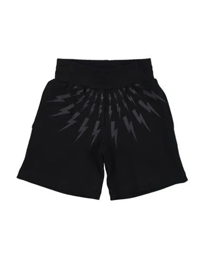 Neil Barrett Babies'  Toddler Boy Shorts & Bermuda Shorts Black Size 4 Cotton