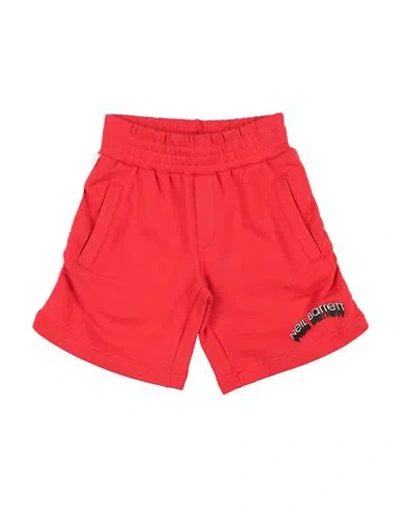 Neil Barrett Babies'  Toddler Boy Shorts & Bermuda Shorts Red Size 6 Cotton