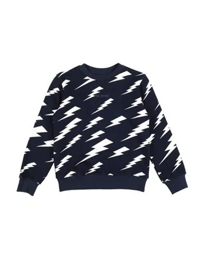 Neil Barrett Babies'  Toddler Boy Sweatshirt Navy Size 6 Cotton In Black