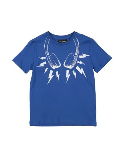 Neil Barrett Babies'  Toddler Boy T-shirt Blue Size 6 Cotton