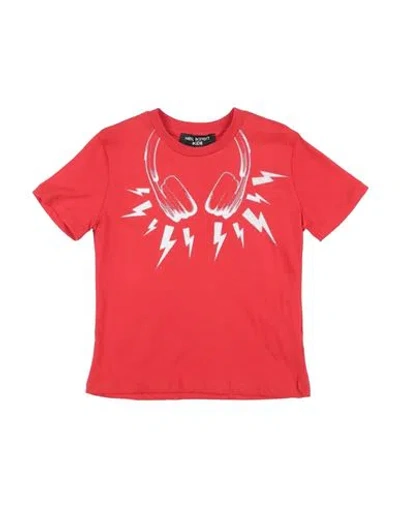 Neil Barrett Babies'  Toddler Boy T-shirt Red Size 6 Cotton