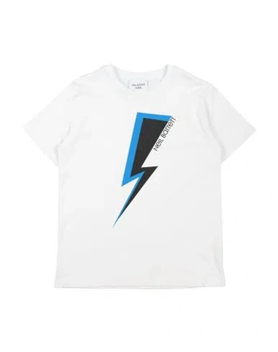 Neil Barrett Babies'  Toddler Boy T-shirt White Size 4 Cotton