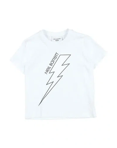 Neil Barrett Babies'  Toddler Boy T-shirt White Size 4 Cotton
