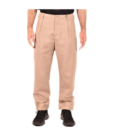Neil Barrett Turn-up Hem Straight-leg Trousers In Nude