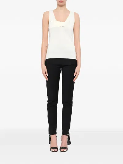 Neil Barrett Twist-detail Sleeveless Top In White