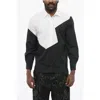 Neil Barrett Two-tone Loose Fit Shirt With Spread Collar