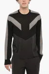 Neil Barrett Two-tone Wool Modernist Sweater In Multi