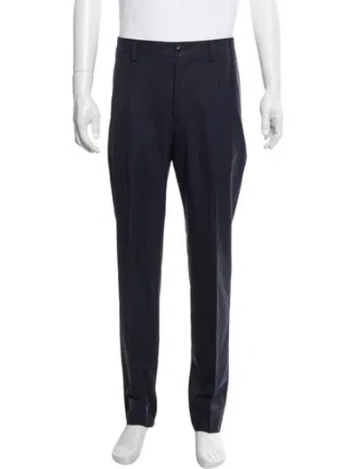 Pre-owned Neil Barrett Virgin Wool Dress Pants In Blue