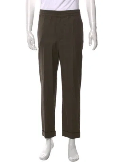 Pre-owned Neil Barrett Virgin Wool Dress Pants In Green