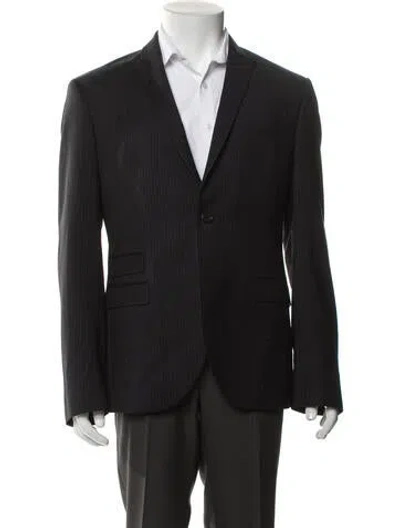 Pre-owned Neil Barrett Virgin Wool Striped Blazer In Blue