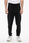 Neil Barrett Viscose Blend Tapered Fit Sweatpants With Tape Detail