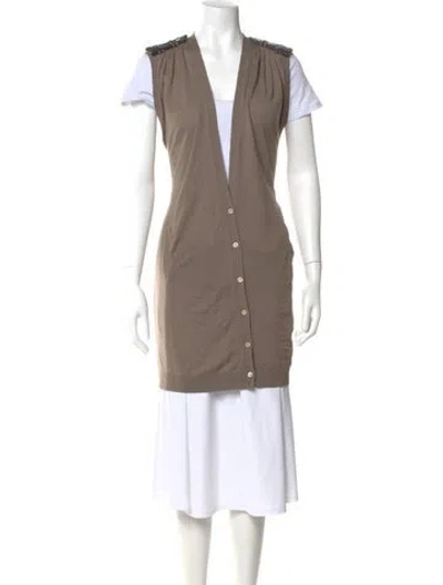 Pre-owned Neil Barrett V-neck Sweater In Neutral