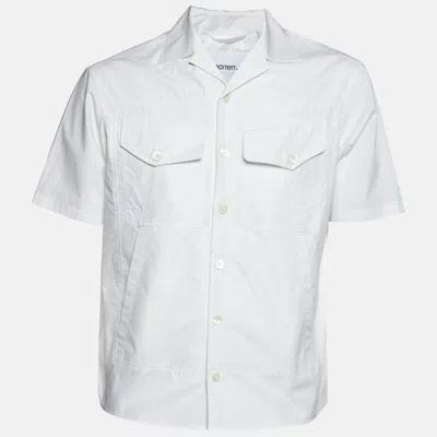 Neil Barrett White Cotton Boxy Fit Short Sleeve Shirt