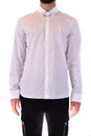 Neil Barrett White Tailored Shirt With Lightning Bolt Motif In Purple