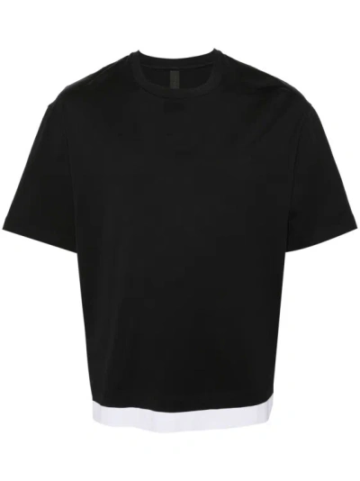 Neil Barrett Layered Cotton T-shirt In Black