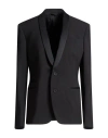 Neil Barrett Woman Blazer Black Size 14 Viscose, Virgin Wool, Elastane In Black