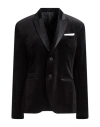 Neil Barrett Woman Blazer Black Size 16 Cotton, Viscose, Elastane In Black