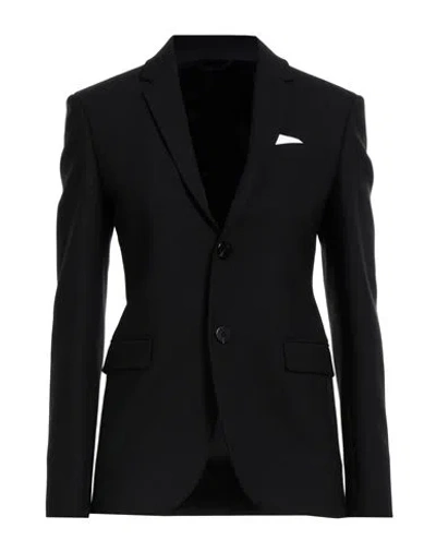 Neil Barrett Woman Blazer Black Size 2 Polyester, Virgin Wool, Elastane