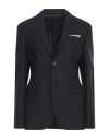 Neil Barrett Woman Blazer Midnight Blue Size 6 Polyester, Virgin Wool, Elastane