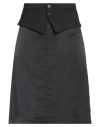 Neil Barrett Woman Midi Skirt Black Size 4 Viscose, Cupro, Polyester, Virgin Wool, Elastane In Black