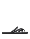 Neil Barrett Woman Thong Sandal Black Size 8 Natural Rubber In Black