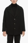 NEIL BARRETT WOOL BLEND OVERSIZED PEACOAT