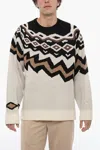 Neil Barrett Wool Boxy Fit Crew-neck Sweater In Multi