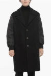 Neil Barrett Oversized Coat With Nylon Sleeves