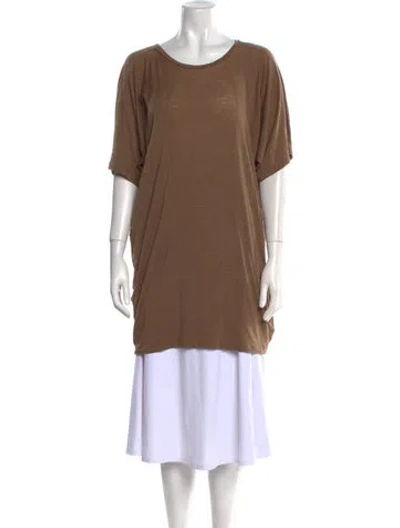 Pre-owned Neil Barrett Wool Mini Dress In Brown