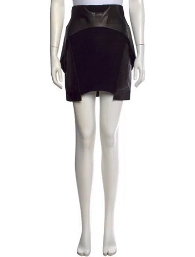 Pre-owned Neil Barrett Wool Mini Skirt In Black