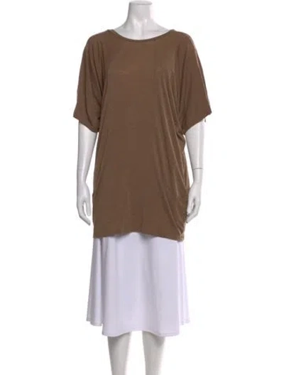 Pre-owned Neil Barrett Wool Scoop Neck Top In Brown
