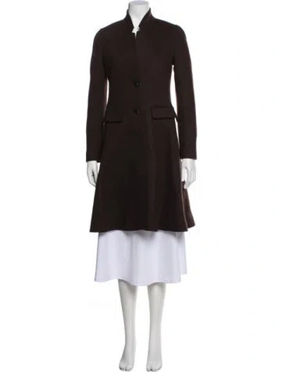 Pre-owned Neil Barrett Wool Trench Coat In Brown