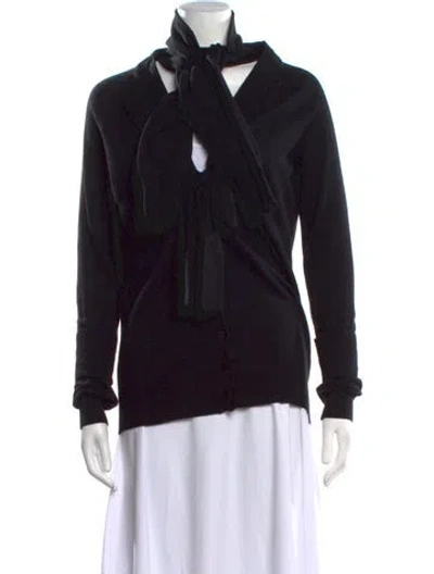 Pre-owned Neil Barrett Wool V-neck Sweater In Black