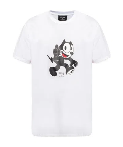 Neil Barrett X Felix The Cat T-shirt In White