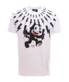 Neil Barrett X Felix The Cat Thunder Bolt T-shirt In White
