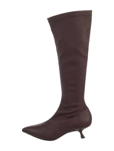 Pre-owned Neil J. Rodgers Leather Boots In Burgundy