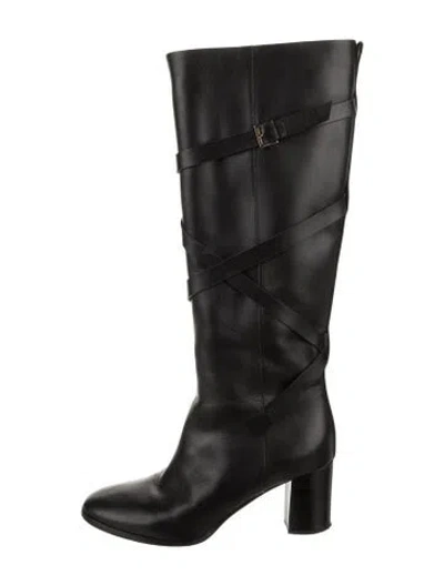 Pre-owned Neil J. Rodgers Leather Riding Boots In Black