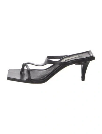 Pre-owned Neil J. Rodgers Leather Sandals In Black