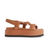 Neil J. Rodgers Obi Flatform In Cognac Nappa