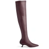 Neil J. Rodgers Seta Over The Knee Stretch Boot In Burgundy Nappa